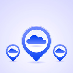 Blue Cloud Icon Set