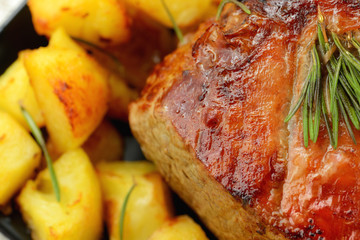 Roast beef con patate