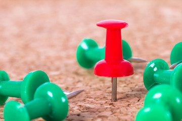 Push Pin Standing Out