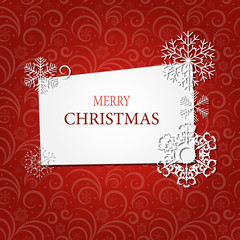 Christmas snowflakes background vector illustration