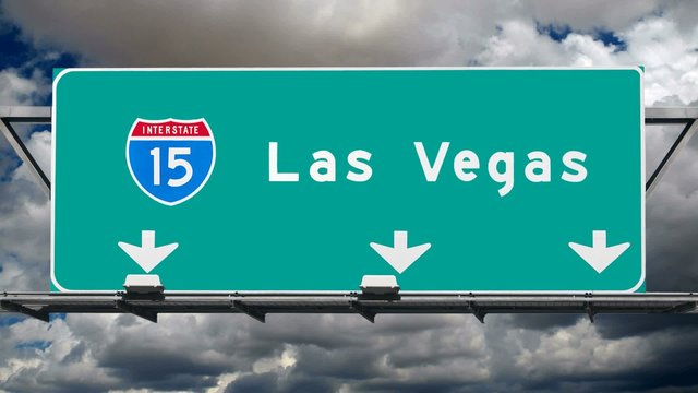 Las Vegas Interstate 15 Fwy Sign Time Lapse