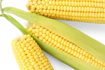 Crude corns isolated on white