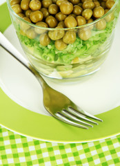 Tasty salad with fresh vegetables