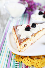 Cheese casserole with raisins