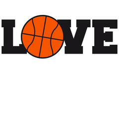 I Love Basketball Logo Design