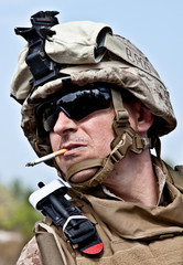 US marine smoking