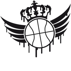 Basketball Blazon Logo Graffiti