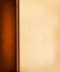 Vintage background with old paper and brown leather. Vector illu