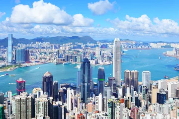 Tableaux ronds sur plexiglas Anti-reflet Hong Kong Horizon de Hong Kong