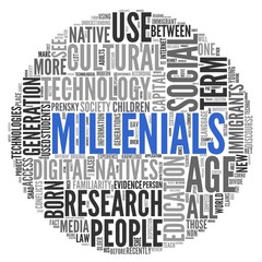 Fototapeta premium MILLENIALS | Concept Wallpaper