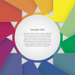 Origami paper align the sun shape for your text