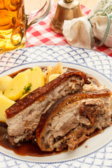 pork with potatoes and beer