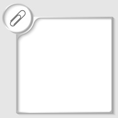 silver box for any text with paper clip