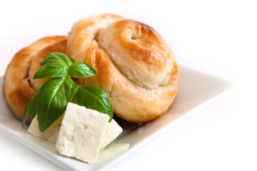 Bakery background - cheese pie