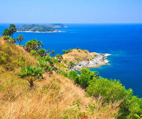 View of a Promthep cape on Phuket island of Thailand