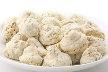 Almond cookies on plate