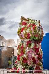Floral dog in Bilbao