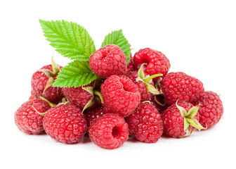 Delicious raspberry isolated on white background