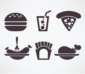 fastfood images in info-graphic style, vector collection