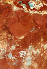 shabby paint and plaster cracks