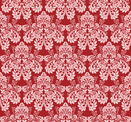 Seamless claret Wallpaper with pink roses.