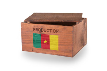 Wooden crate isolated on a white background