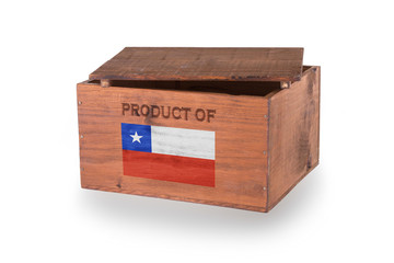 Wooden crate isolated on a white background