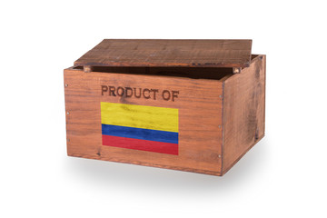 Wooden crate isolated on a white background