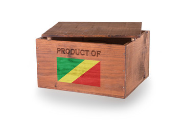 Wooden crate isolated on a white background