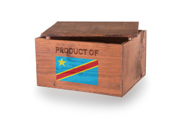 Wooden crate isolated on a white background