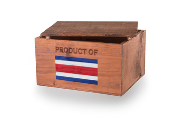 Wooden crate isolated on a white background