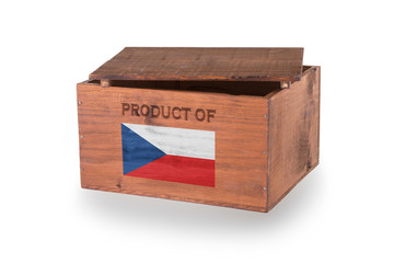 Wooden crate isolated on a white background