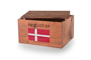 Wooden crate isolated on a white background