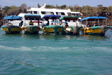 taxy on Port Ayora, Galapagos