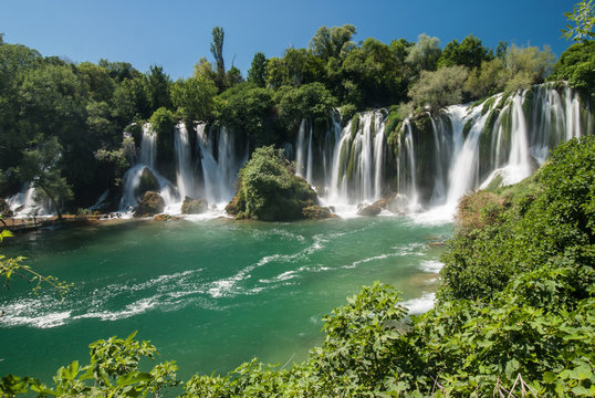 The Kravica waterfalls in Bosnia and Herzegovina