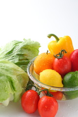 Various vegetables, fruit