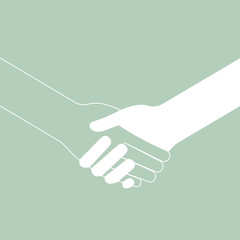 popular handshake connecting teamwork icon concept isolated vect