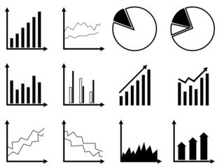 Info graphic elements illustrated on white