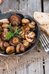 Mushrooms in a Pan