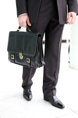 Businessman holding a briefcase