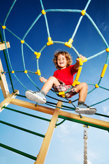 I've climbed on top of the playground