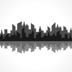 Fototapeta premium Illustration of abstract black building design