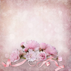 Vintage elegance background with  roses