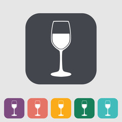 Wine flat icon