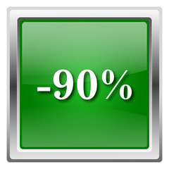 90 percent discount icon