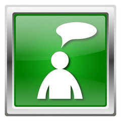 Comments icon - man with bubble