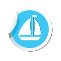 Sailboat icon. Vector illustration