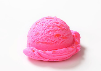 Scoop of pink ice cream