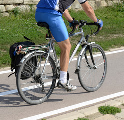 Fototapeta na wymiar Bicycle rider