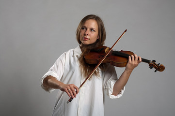 Girl and violin